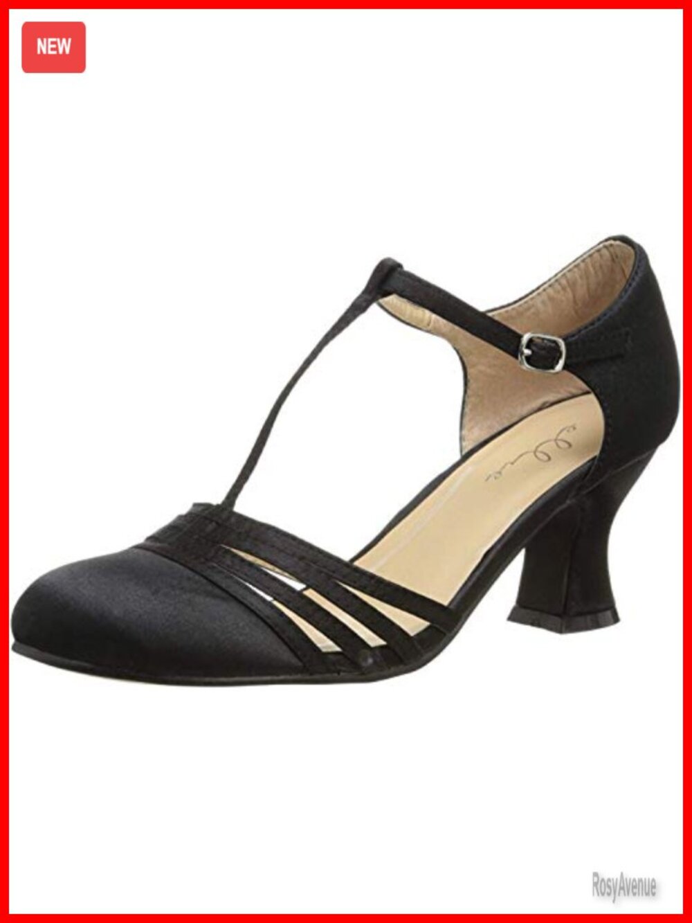 Vintage 1920s T-Strap Pump Heeled Dance Party Shoes